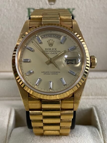 Rolex Day-Date 36 - 1984 - Lemon Baguette Diamond Dial - 18038 *UNPOLISHED*