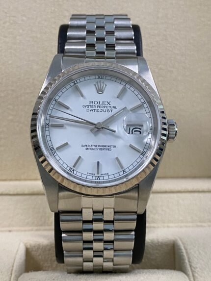 Rolex Datejust 36 - 1989 - White Index Dial - 16234 *FULL SET*