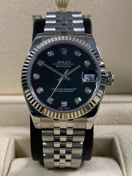 Rolex Datejust 31 - 2008 - Black Diamond Dial - 178274 *FULL SET*