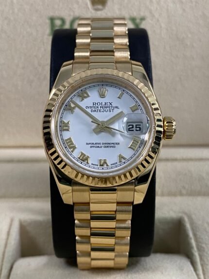 Rolex Lady-Datejust - 2005 - White Roman Dial - 179178 *FULL SET*