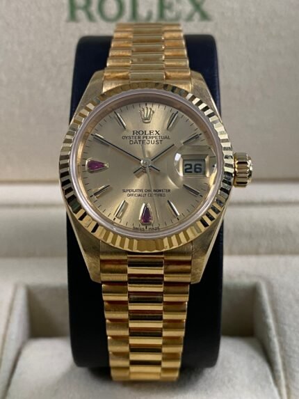 Rolex Lady-Datejust - 2000 - Ruby Tear Drop Dial - 69178 *UNPOLISHED*