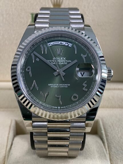 Rolex Day-Date 40 -  2023 - Arabic Green Dial - 228236 *UNPOLISHED*