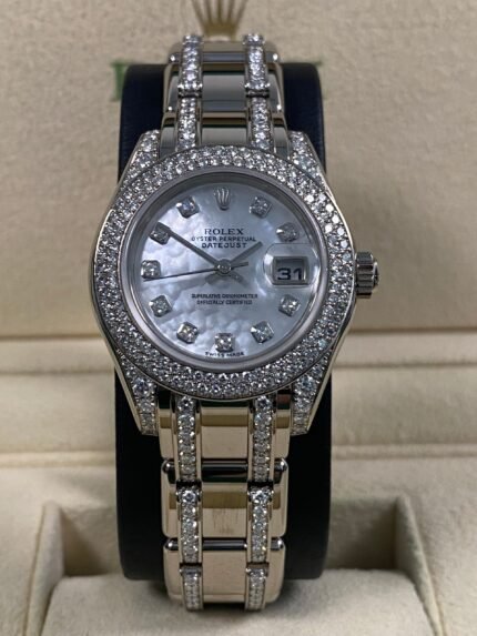 Rolex Lady-Datejust Pearlmaster - 2004 - Mother-of-Pearl Diamond Dial - 80359 *FULL SET*