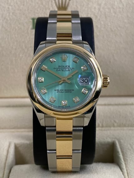 Rolex Lady-Datejust - 2024 - Mint Green Tapestry Diamond Dial - 279163 *FULL SET*