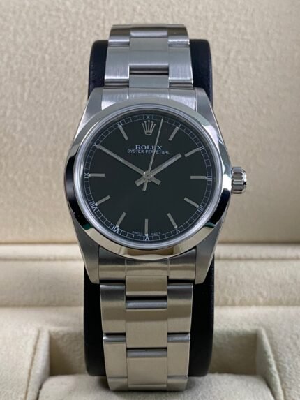 Rolex Oyster Perpetual 31 - 2003 - Black Index Dial  - 77080 *FULL SET*
