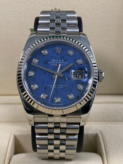 Rolex Datejust 36 - 2010 - Sodalite Stone Diamond Dial - 116234 *FULL SET*