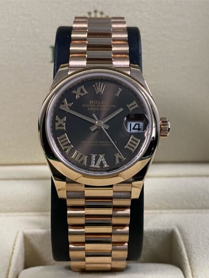 Rolex Datejust 31 - 2020 - Chocolate Dial Diamond-set on VI - 278245 *FULL SET*