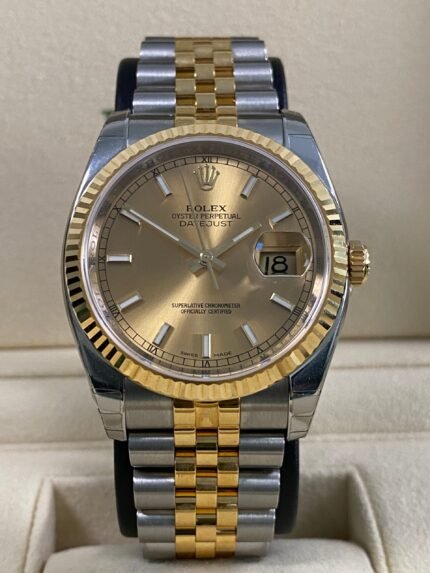 Rolex Datejust 36 - 2011 - Champagne Index Dial - 116233 *FULL STICKERS*