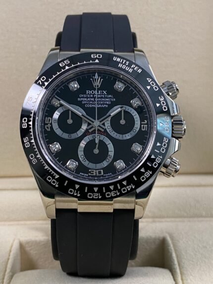 Rolex Cosmograph Daytona - 2018 - Black Diamond Dial - 116519LN *FULL SET*