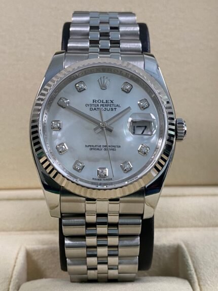 Rolex Datejust 36 - 2010 - Mother-of-Pearl Diamond Dial - 116234 *FULL SET*