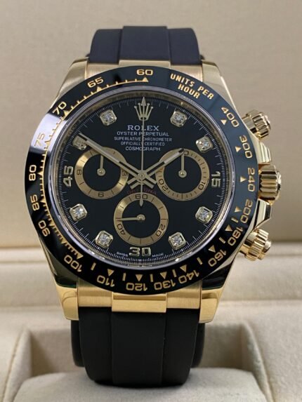 Rolex Cosmograph Daytona - 2021 - Black Diamond Dial - 116518LN *FULL SET*