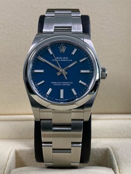 Rolex Oyster Perpetual 34 - 2026 - Blue Index Dial - 124200 *FULL SET*