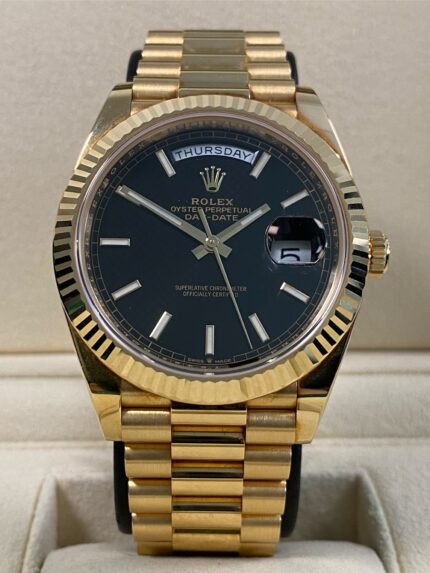 Rolex Day-Date 40 - 2021 - Black Motif Dial - 228238 *UNPOLISHED*