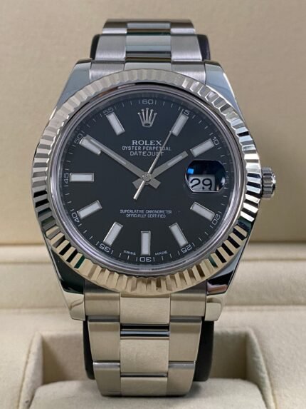 Rolex Datejust II - 2012 - Black Index Dial - 116334 *RSC CARD*