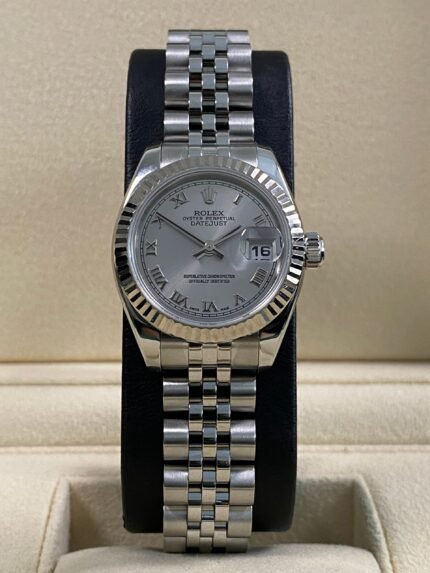Rolex Lady-Datejust - 2007 - Rhodium Roman Dial - 179174 *FULL SET*