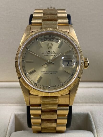 Rolex Day-Date 36 - 1988 - Champagne Index Dial - 18248 *BARK FINISH*