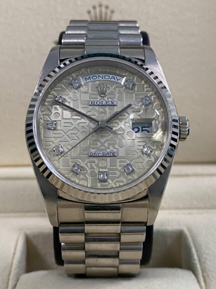 Rolex Day-Date 36 - 1991 - Silver Anniversary Diamond Dial - 18239 *UNPOLISHED*