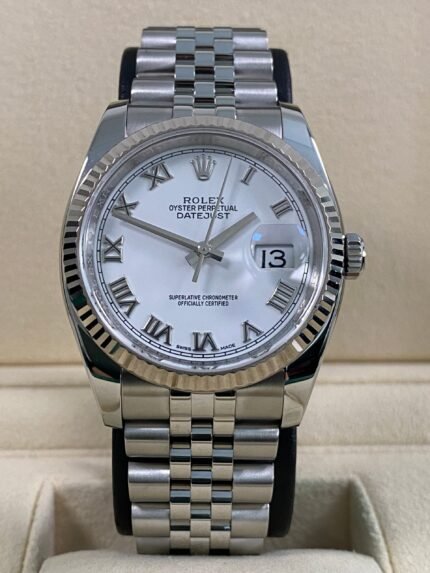 Rolex Datejust 36 - 2018 - White Roman Dial - 116234 *FULL SET*