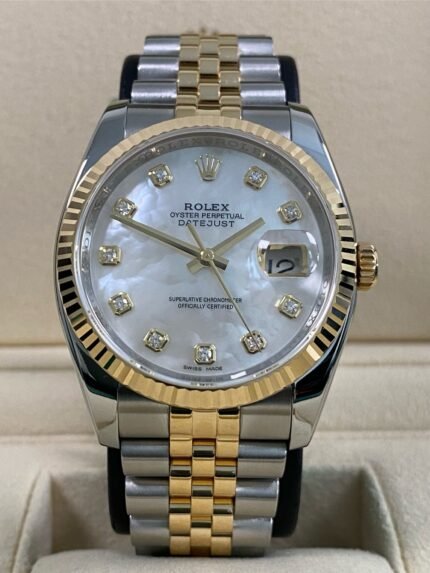 Rolex Datejust 36 - 2009 - Mother-of-Pearl Diamond Dial - 116233 *FULL SET*
