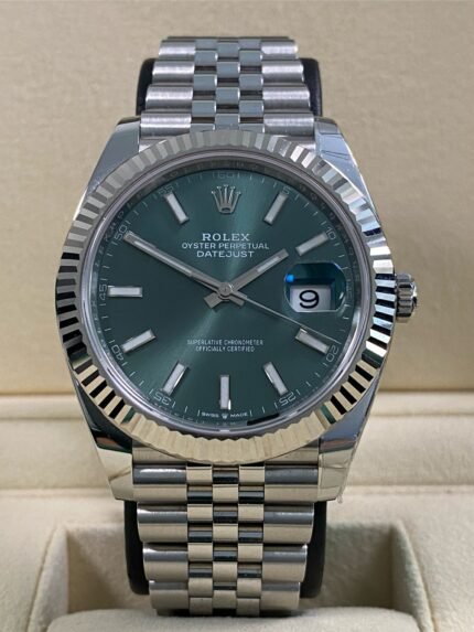 Rolex Datejust 41 - 2024 - Mint Green Dial - 126334 *FULL STICKERS*