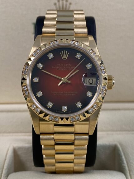 Rolex Datejust 31 - 1993 - Red Vignette Diamond Dial - 68258 *FULL SET*