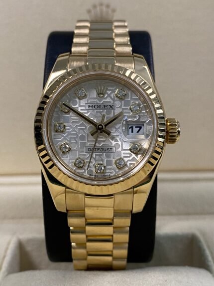 Rolex Lady-Datejust - 2014 - Silver Anniversary Diamond Dial - 179178 *FULL SET*
