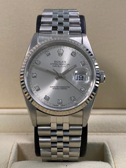 Rolex Datejust 36 - 1992 - Silver Diamond Dial - 16234 *FULL SET*