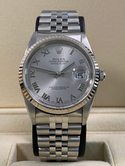Rolex Datejust 36 - 2000 - Rhodium Roman Dial - 16234 *FULL SET*